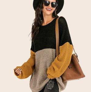 Drop shoulder sweater